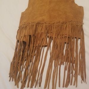 Leather Fringed Vest by American Eagle Outfiters